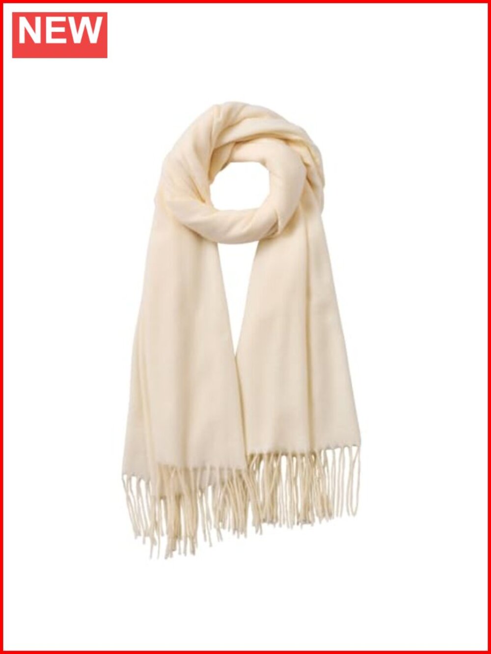 Soft Wool Cashmere Blend Winter Scarf Shawl Wrap with Tassels